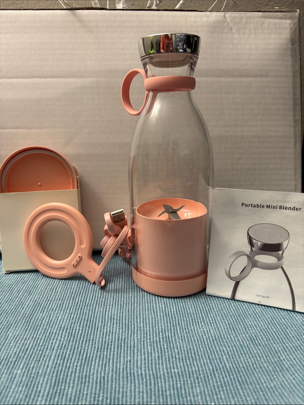 Portable Mini Blender - Pink/Peach
NWOT